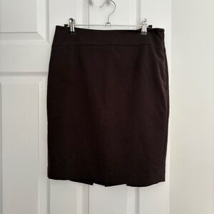 Limited Chocolate Brown Pencil Skirt with back pleats; smoke-free home